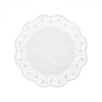 PAPSTAR blonda redonda, 360 mm de diámetro, papel de encaje gofrado blanco, 40 g/m², 1 ud. (12265)