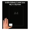 AVERY etiquetas universales 48,3 x 33,8 mm blancas con tecnología UltraGrip (paquete de 480) 4789