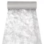 PAPSTAR Sizoflor camino de mesa y cinta decorativa, plata, 25 m x 30 cm, resistente al agua, 75% poliéster / 25% poliamida 37064