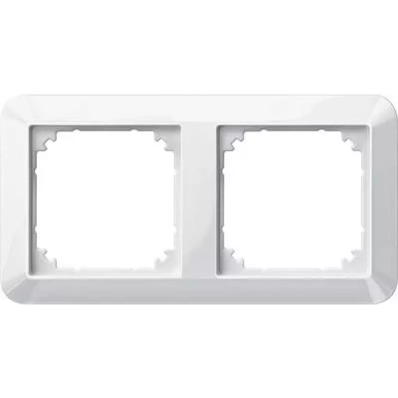 Merten System M marco 2 elementos, blanco polar brillante 389219