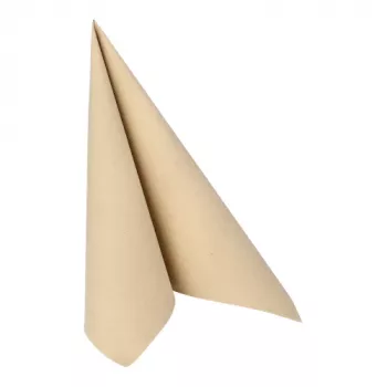 PAPSTAR ROYAL Collection servilletas de tissue Sand, 4 capas, pliegue 1/4, 400 x 400 mm, 50 uds. 82360