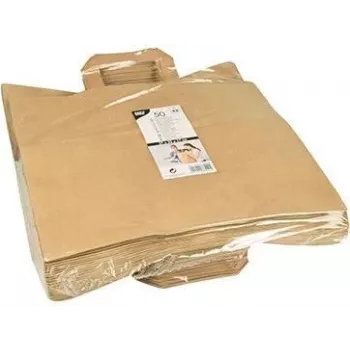 PAPSTAR bolsa de papel, 320 x 170 x 270 mm, papel kraft marrón, 70 g/m², capacidad 5 kg, con asa - 1 ud. (86449)