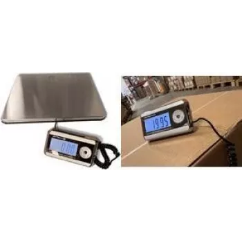 Little Balance LB 8371 Pro e-200 báscula digital para paquetes, capacidad 200 kg, precisión 50 g, plataforma de acero inoxidable, pantalla LCD separada