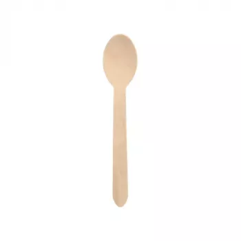 PAPSTAR cucharas de madera pure, 157 mm, madera de abedul, natural claro, 500 uds., biodegradable 86941