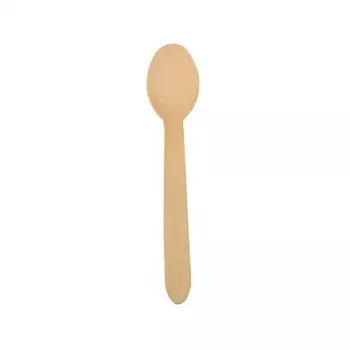 PAPSTAR cucharas de madera pure, 157 mm, madera de abedul, natural claro, 500 uds., biodegradable 86941