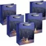 Bolsas de regalo grandes SIGEL GT115 Weihnachtskapelle, 26 x 33 cm, pack de 5