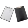 Pinza portapapeles WEDO A4 efecto carbono negra con pinza metálica y anilla de suspensión 57680