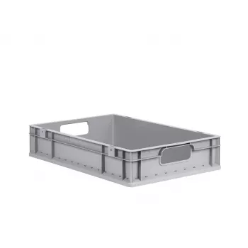allit ProfiPlus EuroEco O612 caja Euro gris 600x400x120 mm, 24 L, PP, asas abiertas, apilable 456809