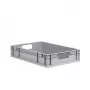allit ProfiPlus EuroEco O612 caja Euro gris 600x400x120 mm, 24 L, PP, asas abiertas, apilable 456809