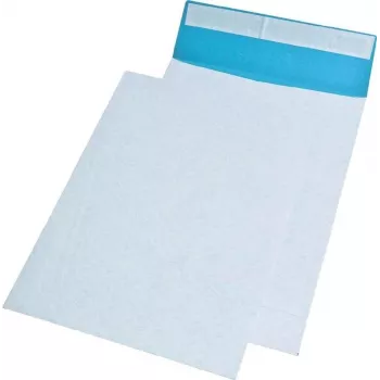 MAILmedia sobre de envío autoadhesivo B4 reforzado con tejido, blanco-azul, 250 x 353 mm 391080