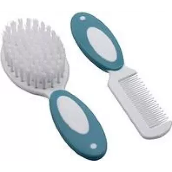 Olympia H+H set de cepillo y peine para bebé BS 868 - cerdas naturales, extra suaves, blanco 98374