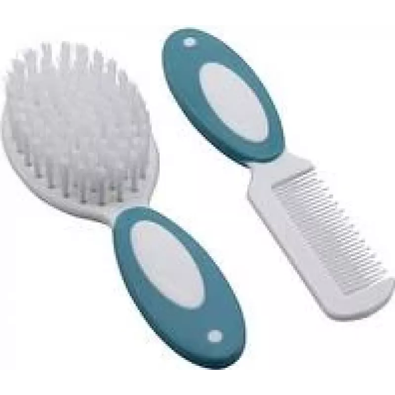 Olympia H+H set de cepillo y peine para bebé BS 868, cerdas naturales, extrasuaves, blanco, 98374