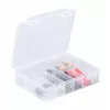 ALLIT EuroPlus Basic caja de surtido 18/7, polipropileno transparente de alto impacto, 7 compartimentos, negro 457180