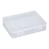 ALLIT EuroPlus Basic caja de surtido 18/7, polipropileno transparente de alto impacto, 7 compartimentos, negro 457180