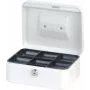 MAUL caja de caudales blanca 200x170x90 mm acero con cerradura de cilindro y 2 llaves 56102-02