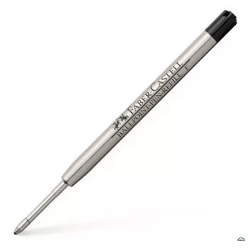 FABER-CASTELL recambio de bolígrafo de gran capacidad F, negro, punta de acero, para copias - 1 ud. (148744)