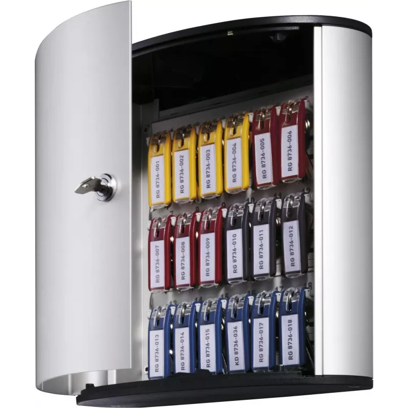 DURABLE KEY BOX 18 Caja de llaves con cerradura de cilindro, gris claro 195123