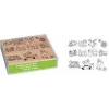 HEYDA Xmas Patches Set de sellos decorativos, 12 sellos de madera diferentes en caja de almacenamiento transparente 204888680