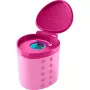 FABER-CASTELL Grippy Sacapuntas, rosa con protección de cuchilla, seguro para niños, mecanismo de clic - 1 ud. (181795)