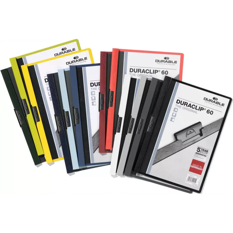 DURABLE DURACLIP 60 A4 Grapadora de pinza negra (pack de 25) 220902