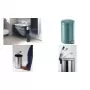 DURABLE Papelera metálica con pedal 12L redonda plateada 341158