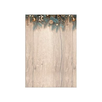 SIGEL Papel de cartas navideño Golden Greens motivo DIN A4 - 90 g/m² - A4 (DP664)