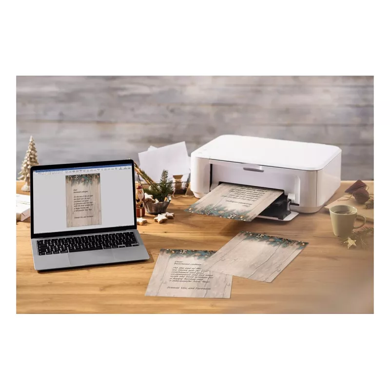 SIGEL Papel de cartas navideño Golden Greens motivo DIN A4 - 90 g/m² - A4 (DP664)
