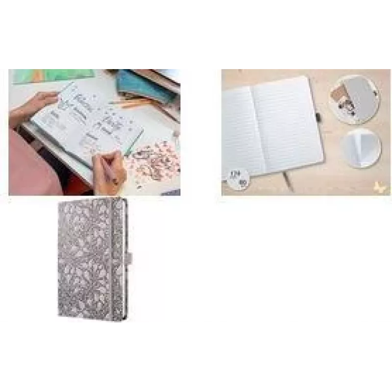 SIGEL Jolie Beauty Enchanted Heart Cuaderno A5 rayado tapa dura 176 páginas JN361