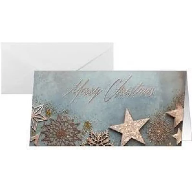 SIGEL DS099 Tarjetas de Navidad glamurosas, DIN largo, 10 tarjetas