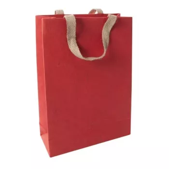 SIGEL Red Coco Bolsa de regalo grande, papel de fibra de yute, rojo, 1 ud. (ET010)