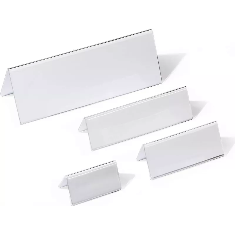 DURABLE Portatarjetas de mesa Tabla de inserción acrílico 61/122x150 mm, 10 uds. 803319