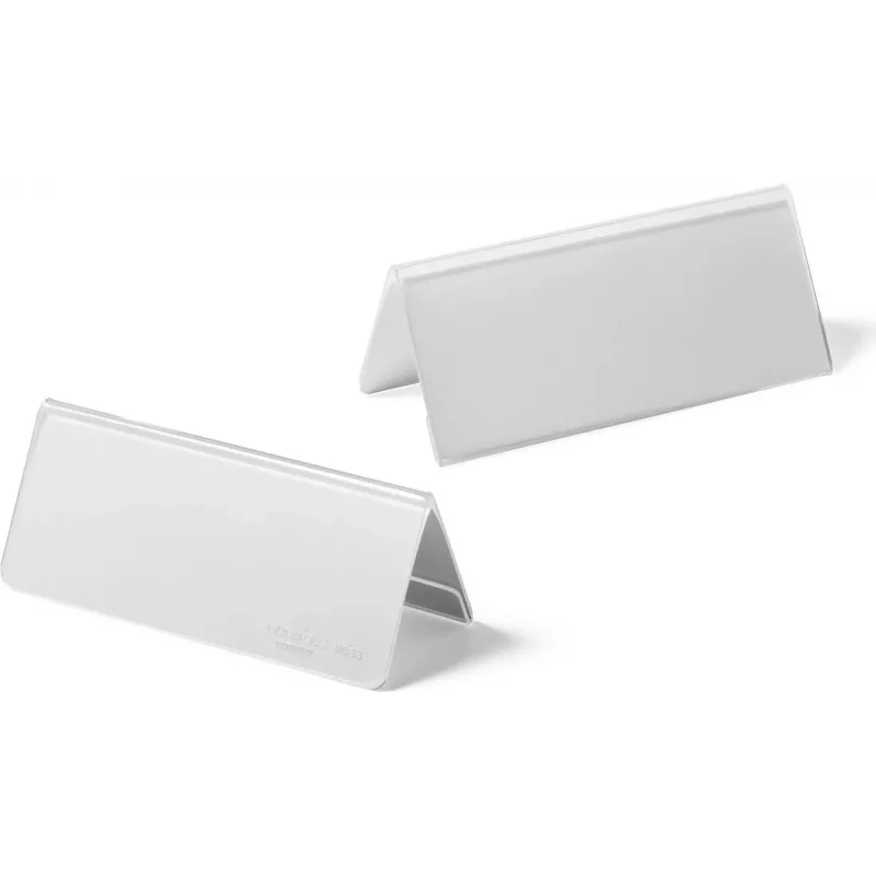 DURABLE Portatarjetas de mesa Tabla de inserción acrílico 61/122x150 mm, 10 uds. 803319