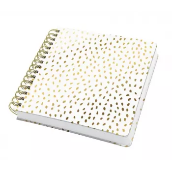 SIGEL Jolie Inspire Square Golden Rain Cuaderno de espiral A5 cuadrado en blanco 120 g/m² JQ100