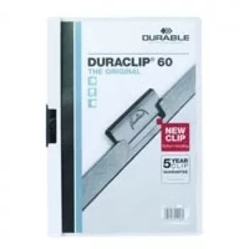 DURABLE DURACLIP 60 A4 Carpeta de pinza transparente (pack de 25) 223802