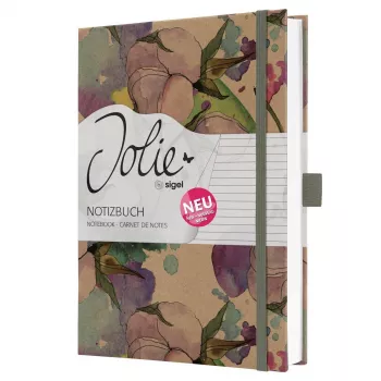 SIGEL Jolie Pure Cottonflowers Cuaderno A5 rayado tapa dura 176 páginas blanco 100 g/m² JN855