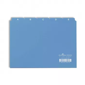 DURABLE A5 Índice 5 partes A-Z gofrado polipropileno transparente 365006