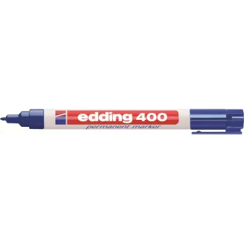 Edding 400 Set de rotuladores permanentes 4-400-4-1999, negro/rojo/azul/verde, resistente al agua