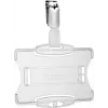 DURABLE Portatarjetas ID con clip giratorio, transparente, para 1 tarjeta, pack de 25 811819