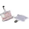 DURABLE Portatarjetas ID con clip giratorio, transparente, para 1 tarjeta, pack de 25 811819