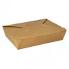 Papstar 87612 Recipiente de comida desechable, cartón con recubrimiento PLA, marrón, 750 ml, redondo, pack de 25
