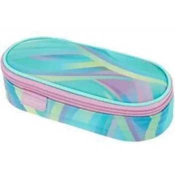 HERLITZ Minty Love Estuche de poliéster, compartimento principal grande con solapa interior, verde menta/multicolor 400205922