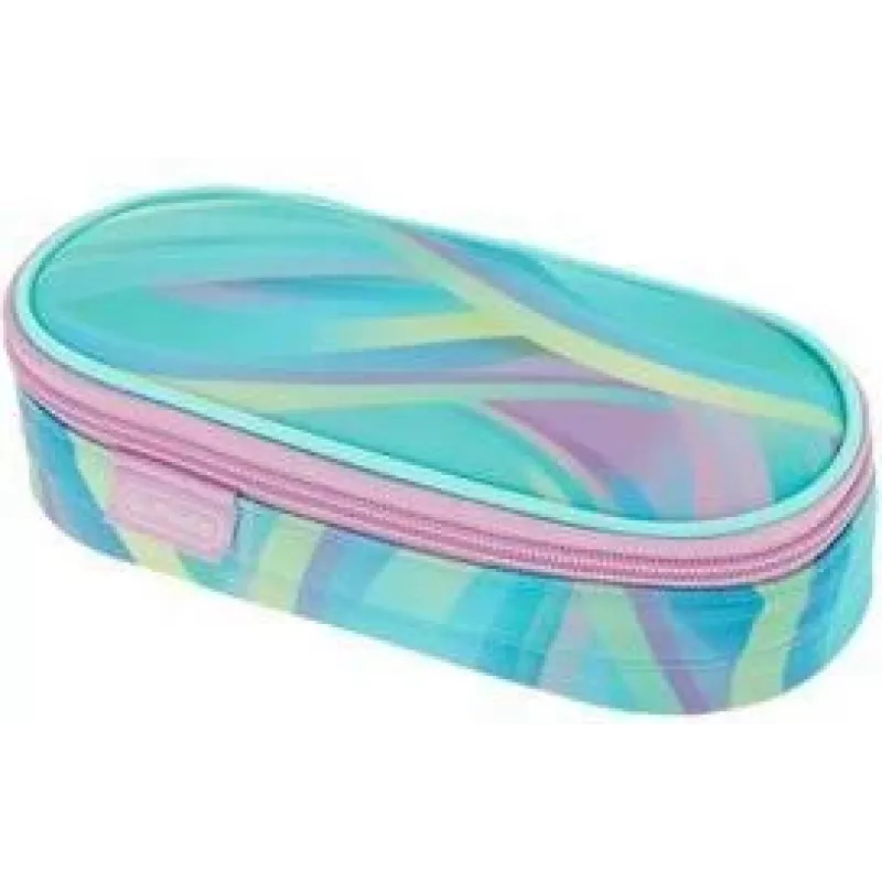 HERLITZ Minty Love Estuche de poliéster, compartimento principal grande con solapa interior, verde menta/multicolor 400205922