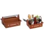 allit McPlus Carry Grillmeister Maletín de transporte marrón con asa de aluminio, 2 compartimentos grandes 8500908000