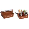 allit McPlus Carry Grillmeister Maletín de transporte marrón con asa de aluminio, 2 compartimentos grandes 8500908000