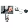 DURABLE Llavero retráctil Jojo con anilla, negro, cordón de 80 cm, pack de 10 822258