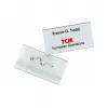 DURABLE Placa de identificación 30x60mm con alfiler ondulado, transparente, 10 unidades 860619