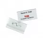 DURABLE Placa de identificación 30x60mm con alfiler ondulado, transparente, 10 unidades 860619