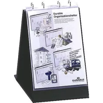 DURABLE Fundas para rotafolio A3 horizontal, pack de 10, transparente antirreflejo 857719