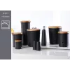 Ritzenhoff & Breker Jasper Tarro de conservación 1,6L gres con tapa de bambú, negro 415322