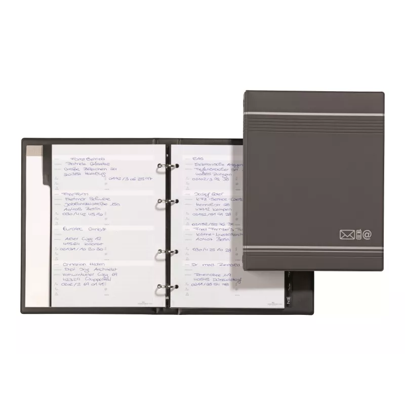 DURABLE TELINDEX Archivador telefónico de anillas 145x255 mm, negro 237558